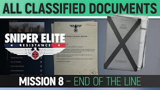 Sniper Elite: Resistance - Mission 8 - All Classified Document Locations 🏆 End of the Line