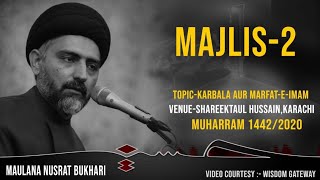 Majlis-02|Maulana Nusrat Bukhari Topic-Marfat-e-Imam('A)|Shareektaul Hussain,Karachi,1442/2020