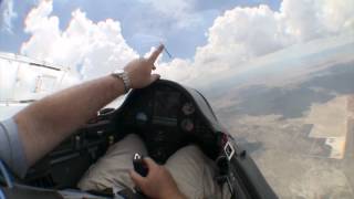 Glider Cockpit Tour While Flying Between the Clouds