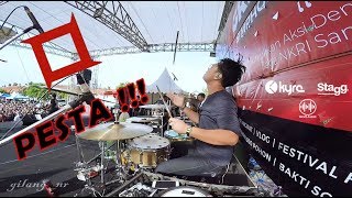 [DRUMCAM] KOTAK - PESTA | Live in Cilacap 2019 | gilang_nr