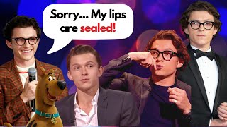Tom Holland Funnily Avoids Spiderman No Way Home Spoiler Questions | Freaking Scooby Doo CONFIRMED