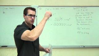 Intermediate Algebra Lecture 10.1:  An Introduction to Radicals (Roots) and Radical Functions
