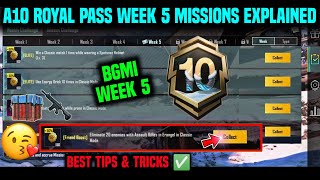 BGMI WEEK 5 MISSIONS / A10 WEEK 5 MISSION / WEEK 5 MISSION BGMI / A10 RP MISSION WEEK 5 EXPLAINED