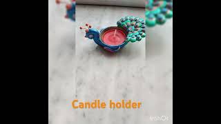 Candle holder with small brass pot#youtubeshorts#viralvideo#shortsviral#shortsfeed#craft#diy