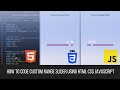 How to Code Custom Range Slider using html css javascript