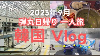 【Korea vlog】2023.9 One-day trip to Korea 🇰🇷 Seoul | Subway Transfers | Airport Train A'REX