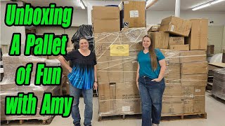 Unboxing a pallet of Fun items With Amy! Check out the Cool items we got!