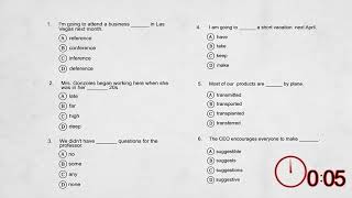 TOEIC Test -The Incomplete Sentence Section-Lesson 2 - The Practice