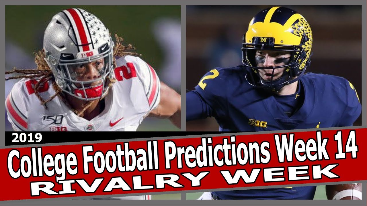 College Football Predictions Week 14 (Rivalry Week) - YouTube