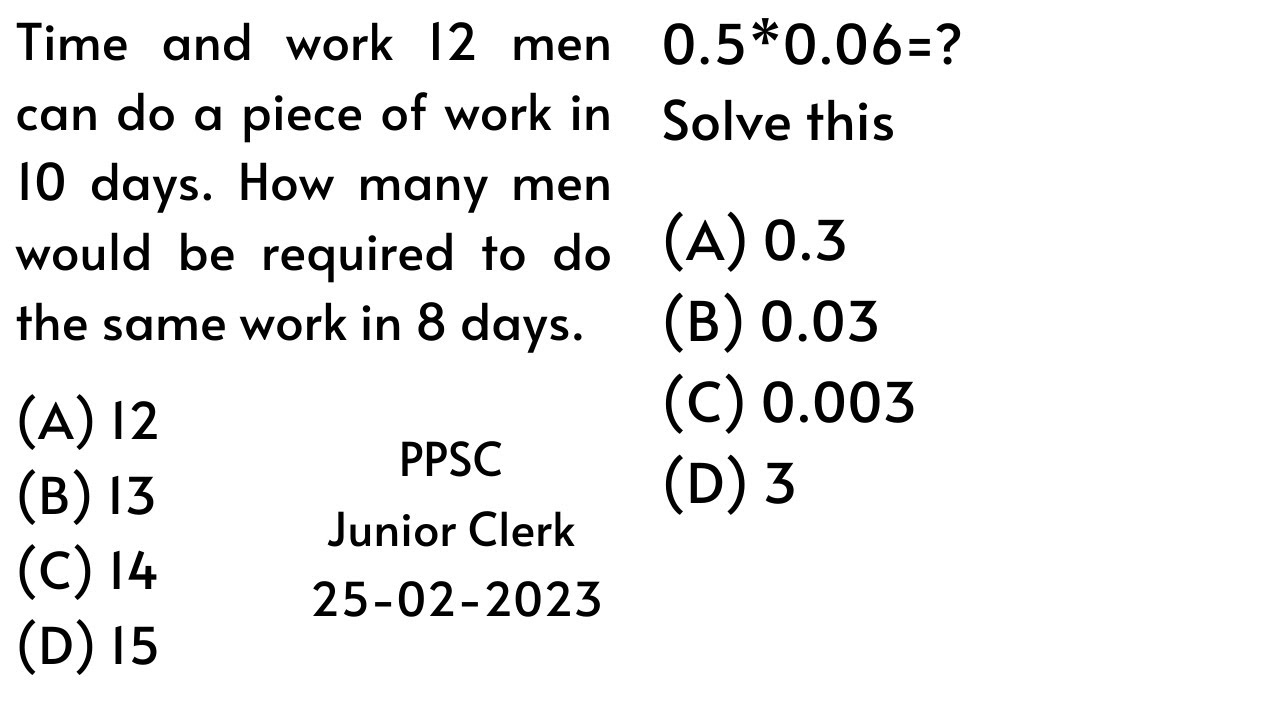 Time And Work 12 Men Can Do A Piece Of Work In 10 Days. How Many Men ...