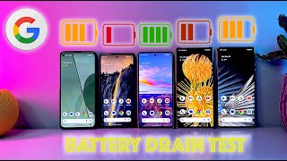 2023 Google Pixel Battery Drain Test | 5a vs 6a vs 7 vs 6 Pro vs Pixel 7 Pro | Surprising Results!
