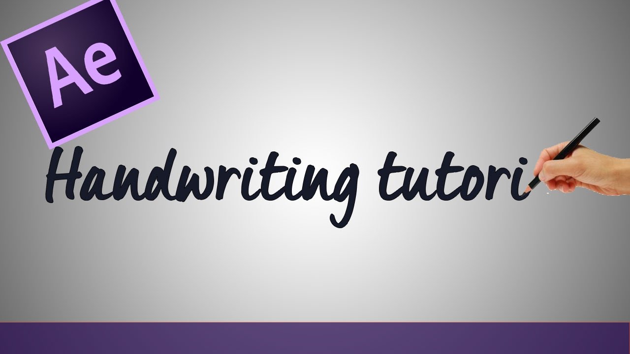 Animated Handwriting Text Tutorial - After Effects CS6 - YouTube