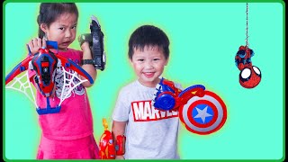 Avengers Nerf Power Moves Gear Test with Children Song