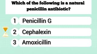 Pharmacology Quiz 1with answers: Penicillin Antibiotics Quiz multiple choice #antibiotics #quiz