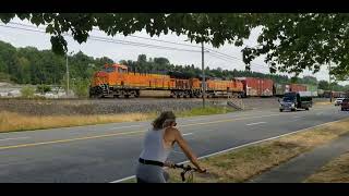 BNSF and Union Pacific Trains and Seafair Blue Angels at Airport 8/3/24