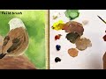 How to paint a simple Sparrow step by step🐦