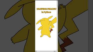 DRAWING PIKACHU IN PYTHON 😋😍 #30daysofpythonchallenge #python #coding #shorts #viral #trending