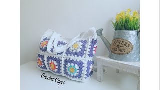 BOLSO CROCHET  GRANNY 🌴👜#bolsocrochet #crochetbag #tendencias #diy #handmade