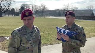 DLA Distribution flies flag in honor of historic first sergeant (2020) 🇺🇸