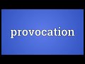 provocation meaning