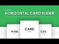 Learn How to Create a Horizontal Cards Slider without JS... UNDER 3 MINS!