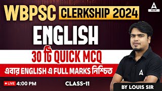 PSC Clerkship English Class | WBPSC Clerkship English Question and Answers | Class 11