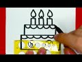 how to draw a cute cake draw cute things