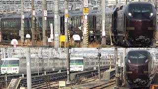 2021/03/22 【出区・団体】 E655系 なごみ 尾久車両センター \u0026 尾久駅 | JR East: E655 Series \