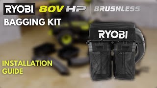 Bagging Kit Installation Guide | How to Install the RYOBI 42” 80V ZTR 2-Bin Bagger without Boost