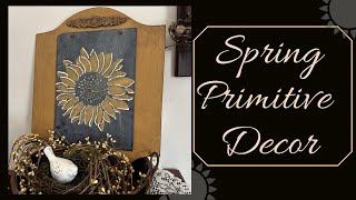 Primitive DIY Home DECOR * Scrap Wood PROJECT * TRASH TO TREASURE * Sunflower Spring Decoration