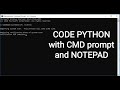 How to Code Python with CMD prompt and Notepad | Hindi Tutorial | DOS | NOTEPAD | NiCode | 2020
