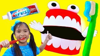 Brush Your Teeth Song | Wendy Pretend Play Learning How to Brush Teeth Nursery Rhymes & Kid Song