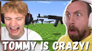 TOMMY IS CRAZY! TommyInnit I Added Guns To Minecraft (REACTION!)