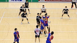 中央大vs FC東京 第1セット 天皇杯2017 ファイナルラウンド2回戦 男子バレーボール Japan volleyball