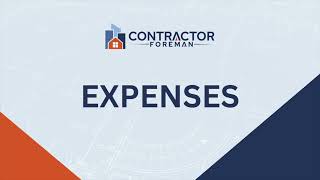 Recording Expenses with Contractor Foreman