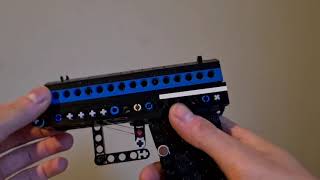 True 3 stud wide magazine fed lego pistol. new mechanism + instructions!