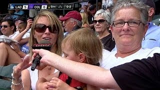 LAD@COL: Brown's parents on their son's MLB debut