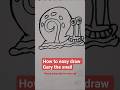 How to draw Gary the snail from spongebob step by step