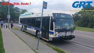 Busy Bus Ride On GRT Bus 22102 On Route 7 King