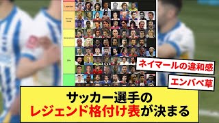 【朗報】サッカー選手のレジェンド格付け表が超面白いwww