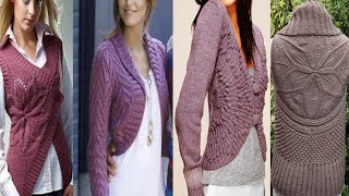 Shrug design for women/Cardigan design ideas/knitted bolero sweater design images/woolen sweater