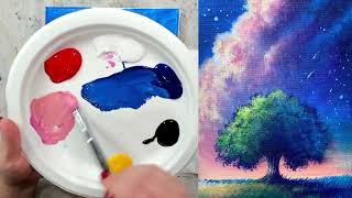 Dreamy Evening - Acrylic | Step-By-Step Painting Tutorial | Paint Along Anytime