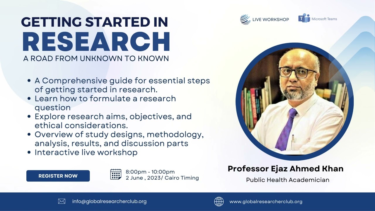 Getting Started In Research : Live Workshop For Research Basics - YouTube