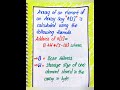 One-Dimensional Array Example-4 Memory Representation & Address Calculation in Data Structures 