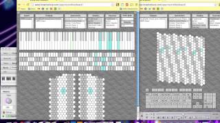 MIDI file visualized by web app via Web MIDI API