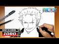 How to draw Zoro from One Piece