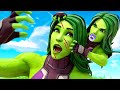 MOTHER VS DAUGHTER - BABY SHE-HULK ATTACKS MOM.... ( Fortnite Short )