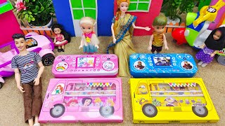 New pencil box opening Barbie doll/அஞ்சலி சாரதி புது பென்சில் box பாக்கலாமா😀/Barbie show tamil