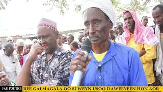 Ree Galmagala oo taagera umuujiyay Hon Abdikarim Osman, wacadna kumaray in ay kuuraha siinayaan