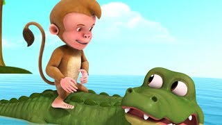 The Monkey and the Crocodile Story | Stories for Children | Infobells